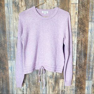 Heartloom super soft drawstring bottom Crewneck pink/purple sweater size medium